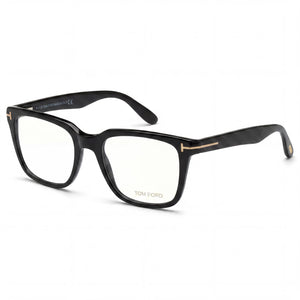 Tom Ford FT5304 001 Black Square Eyeglasses Unisex, Plastic frame