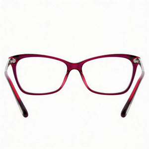 Tom Ford FT5353 Square Eyeglasses Women — side view, Pink Plastic temples