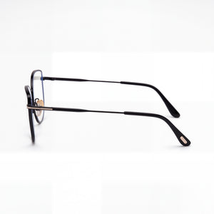 Tom Ford Ft5667-b Cat Eye Eyeglasses for Women — front view, metal blue filter