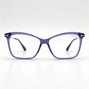 Tom Ford Ft5687-b Rectangle Eyeglasses for Women — front view, Acetate
