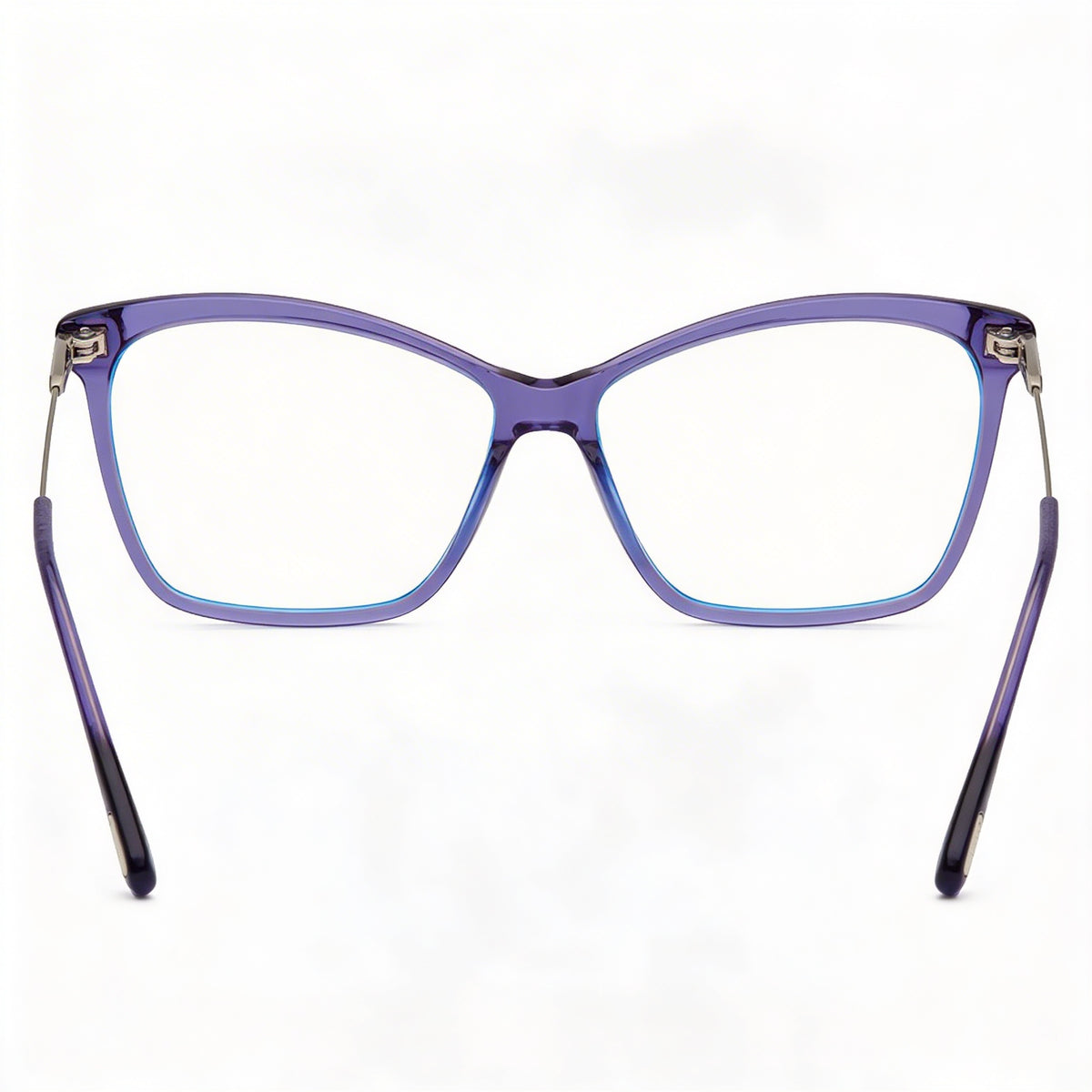 Gafas graduadas rectangulares para mujer Tom Ford Ft5687-b en color violeta y paladio, Photo 3