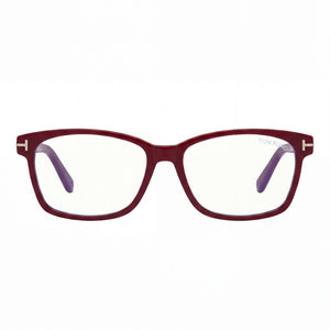 Tom Ford Ft5713-b Rectangle Eyeglasses for Women — front view, Blue Filter Plastic
