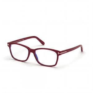 Tom Ford Ft5713-b Shiny Clear Pink Rectangle Eyeglasses for Women, Blue Filter Plastic frame