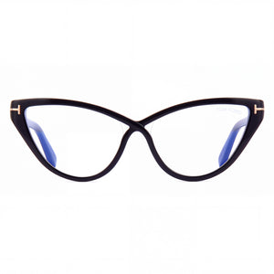 Tom Ford FT5729-B Cat Eye Eyeglasses for Women — front view, Plastic