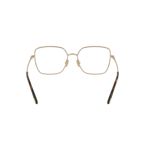 Tom Ford FT5739-B Square Eyeglasses Women — side view, Shiny Rose Gold Metal temples