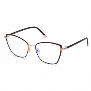 Tom Ford FT5740-B Black Cat Eye Eyeglasses for Women, Metal frame