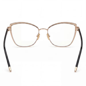 Tom Ford FT5740-B Cat Eye Eyeglasses for Women - interior view, Polycarbonate demo lenses