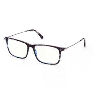 Tom Ford FT5758-B Gray Rectangle Eyeglasses for Men, Plastic frame