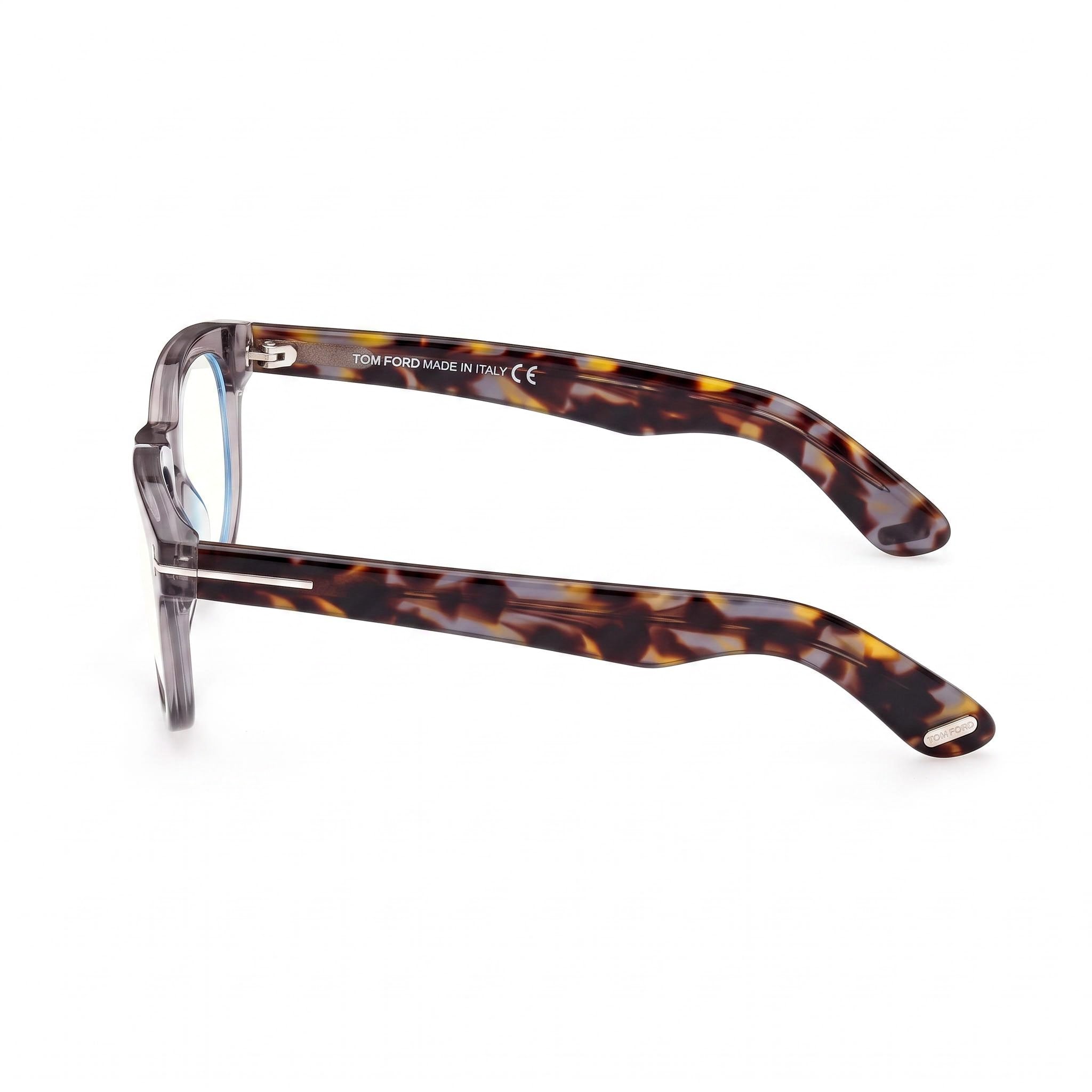 Gafas unisex cuadradas de plástico Tom Ford FT5807-B grises de 50 mm, Photo 3