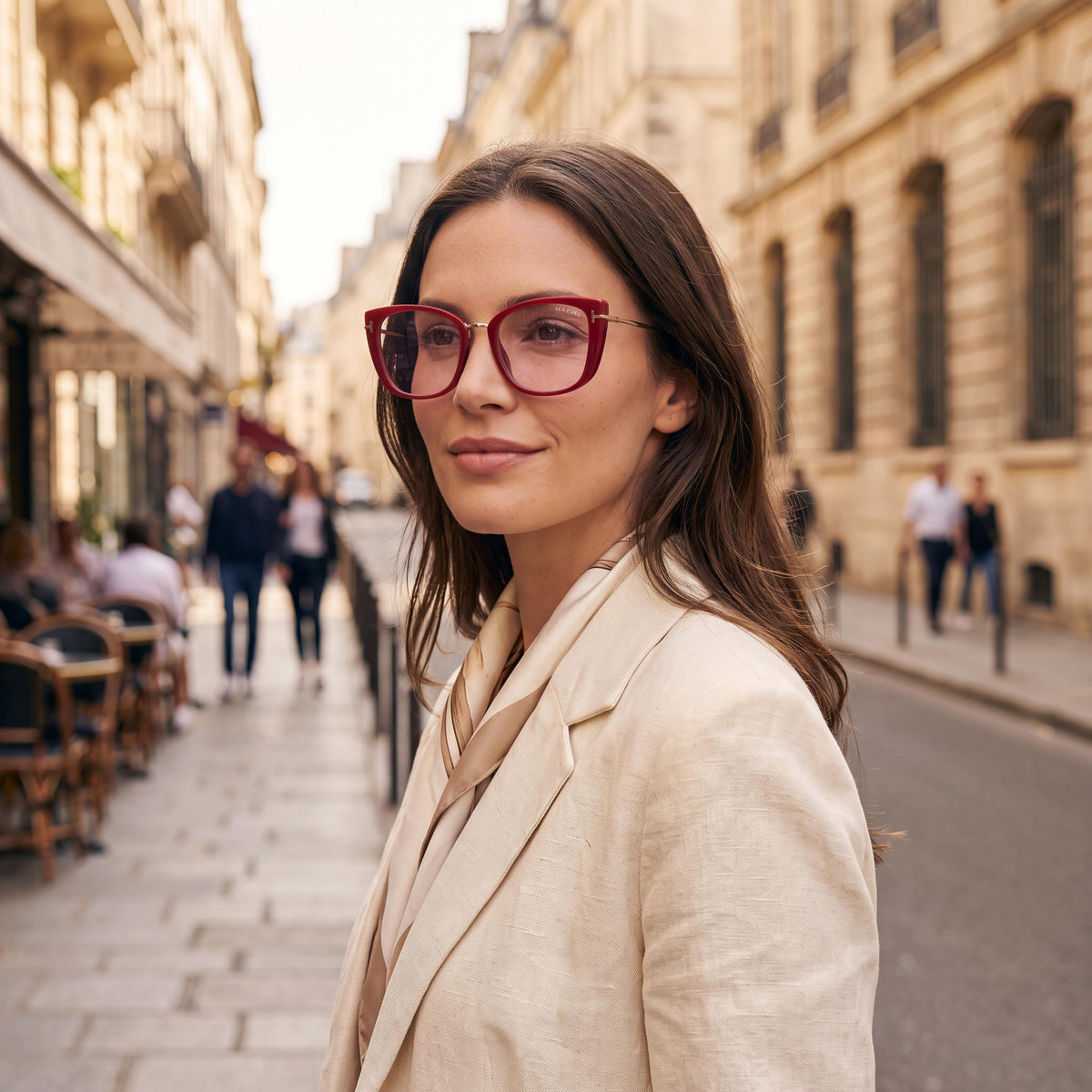 Tom Ford FT5816-B Red Cat Eye Eyeglasses for Women, Plastic 53mm, Photo 5