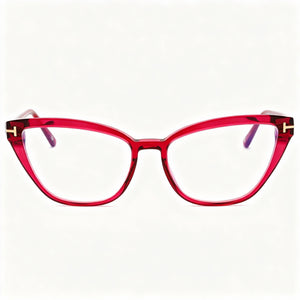 Tom Ford FT5825-B Cat Eye Eyeglasses for Men — front view, Plastic