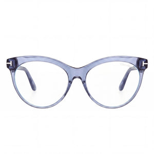 Tom Ford FT5827-B Cat Eye Eyeglasses for Women — front view, Pantographed Plastic