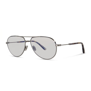 Tom Ford FT5829-B Silver Aviator Eyeglasses for Men, Metal frame