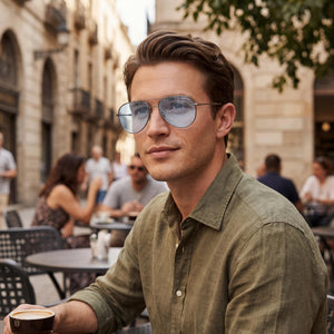 Tom Ford FT5829-B Silver Eyeglasses Men — outdoor wear, Metal frame