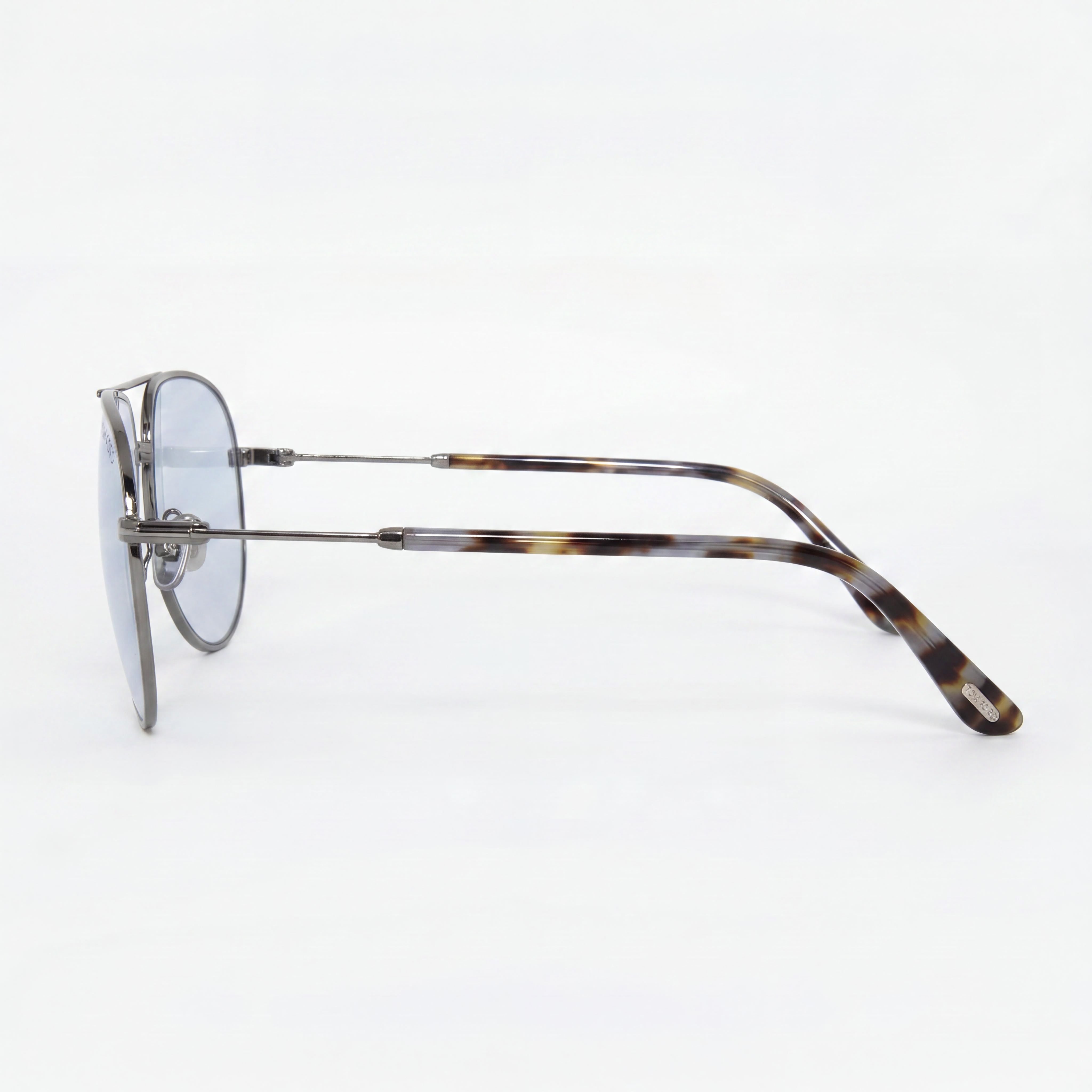 Tom Ford FT5829-B Dark Gunmetal Aviator Eyeglasses for Men, Metal 57mm, Photo 3