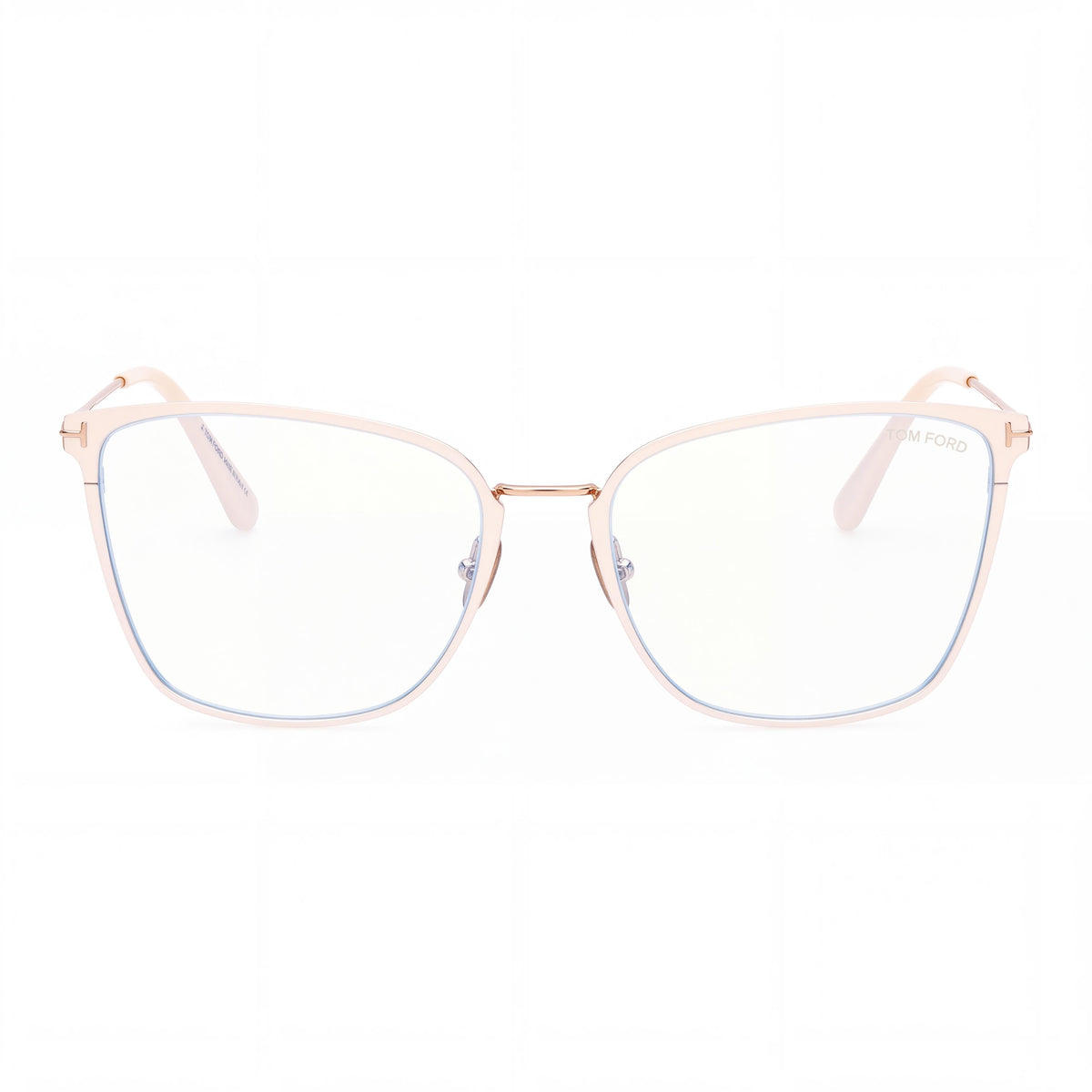 Tom Ford Ft5839-b Shiny Ivory Square Eyeglasses for Women, Photo 2
