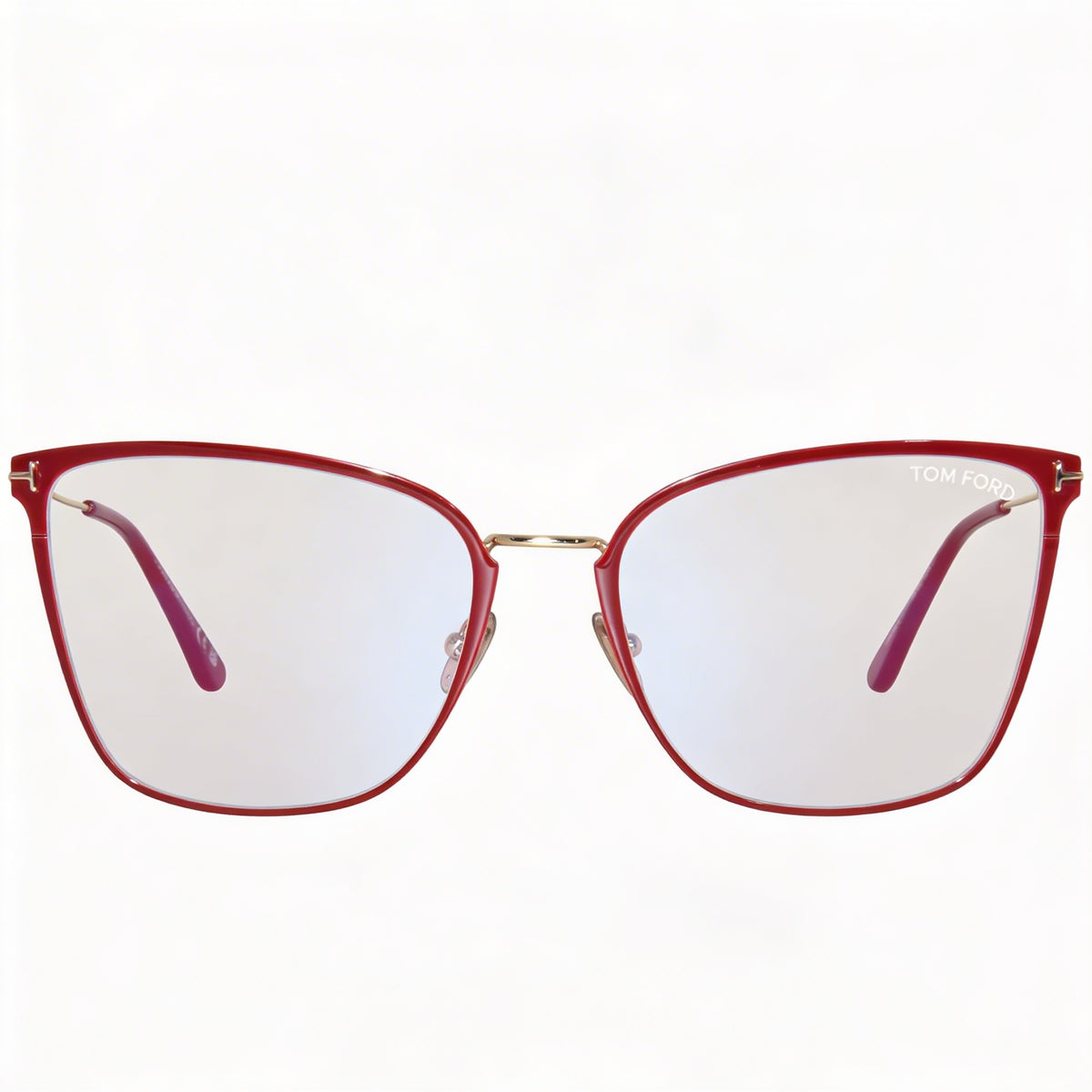 Gafas Cuadradas Rojas Tom Ford FT5839-B para Mujer, Metal 56mm, Photo 2