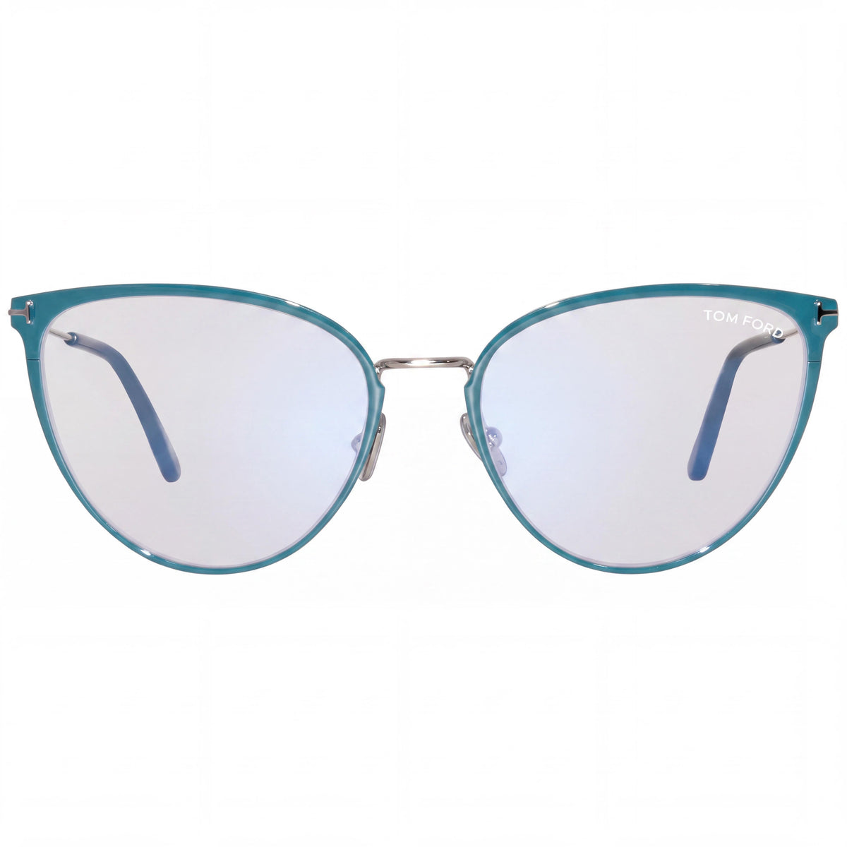 Tom Ford Ft5840-b Shiny Teal Cat Eye Eyeglasses for Women, Photo 2