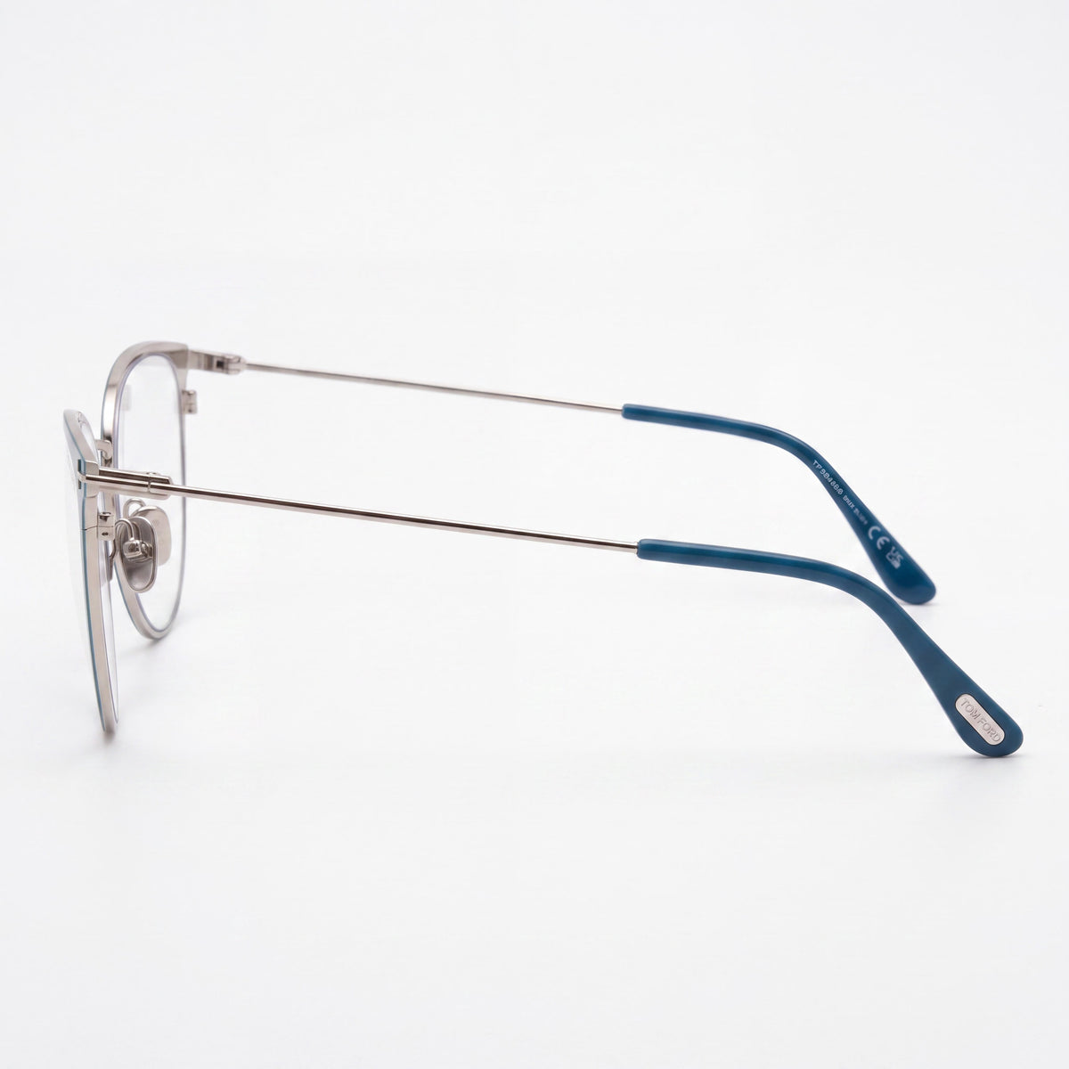 Tom Ford Ft5840-b Shiny Teal Cat Eye Eyeglasses for Women, Photo 3