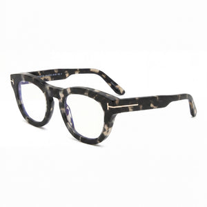 Tom Ford Ft5873-b Havana Oval Eyeglasses for Men, Pantographed Plastic frame