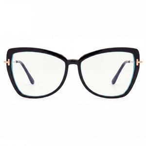 Tom Ford Ft5882-b Cat Eye Eyeglasses for Women — front view, Plastic frame