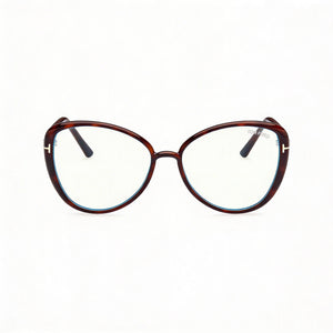 Tom Ford FT5907-B Cat Eye Eyeglasses for Women — front view, Plastic