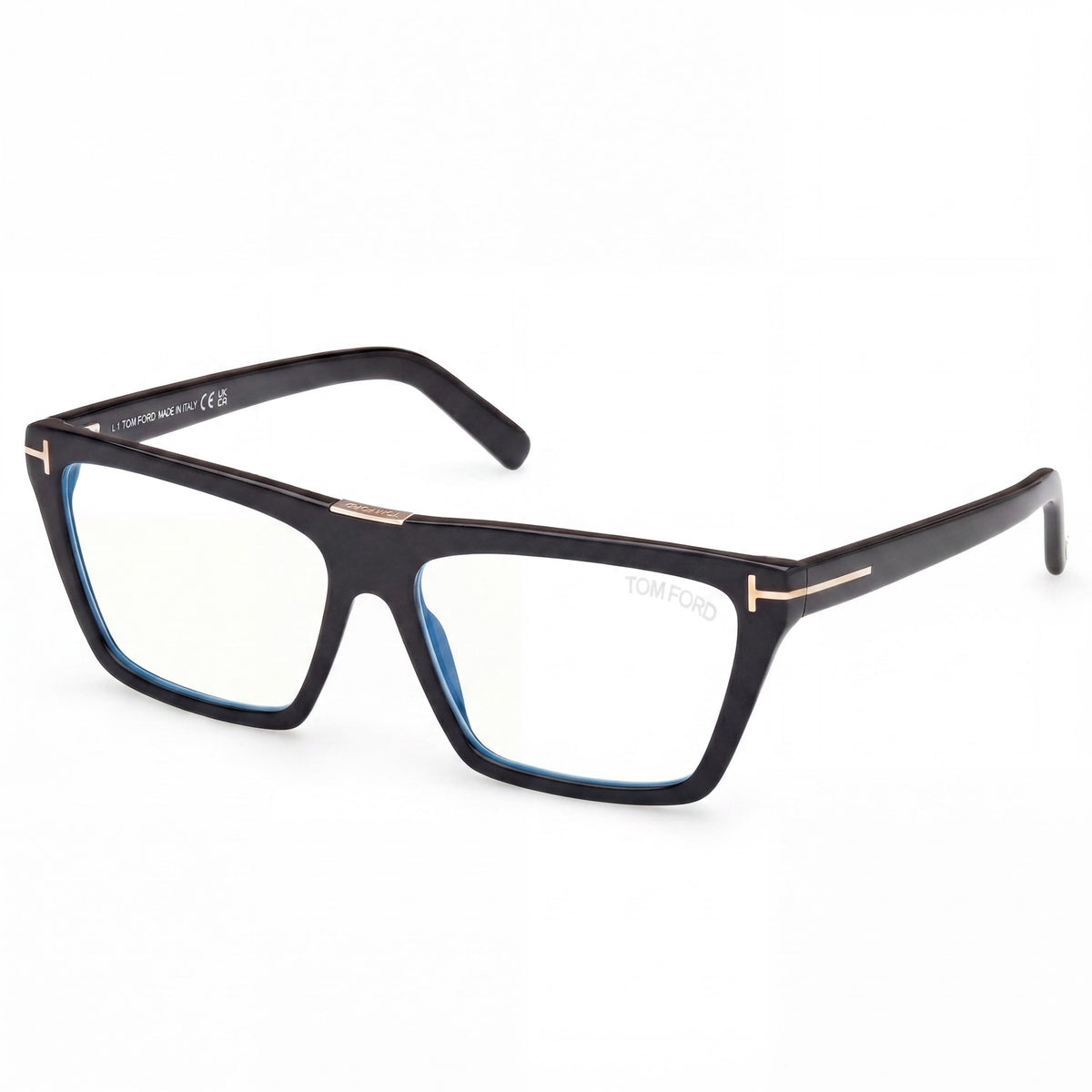 Tom Ford FT5912-B Black Rectangle Eyeglasses for Women, Plastic 57mm, Photo 1