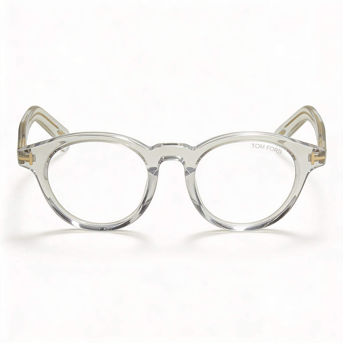 Gafas redondas de hombre Tom Ford FT5931-D-B de cristal con bloqueo de luz azul, Photo 2