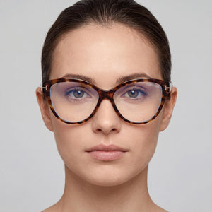 Tom Ford FT5954-B Havana Eyeglasses Women — lifestyle wear, reading and research