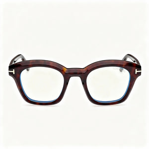 Tom Ford FT5961-B Square Unisex Eyeglasses — front view, Acetate
