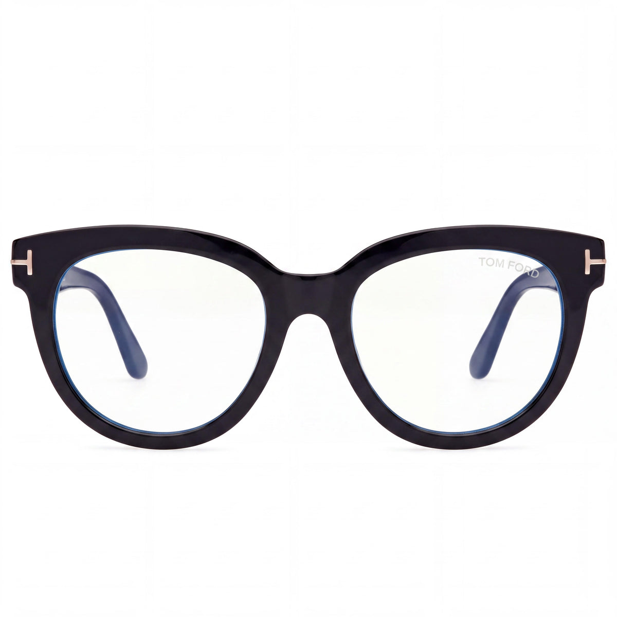 Gafas unisex Tom Ford Ft5987-b estilo ojo de gato en color negro brillante, Photo 2