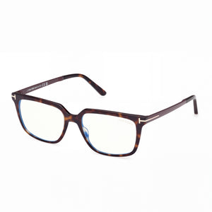 Tom Ford Ft6039-b Dark Havana Rectangle Eyeglasses for Unisex, Black frame