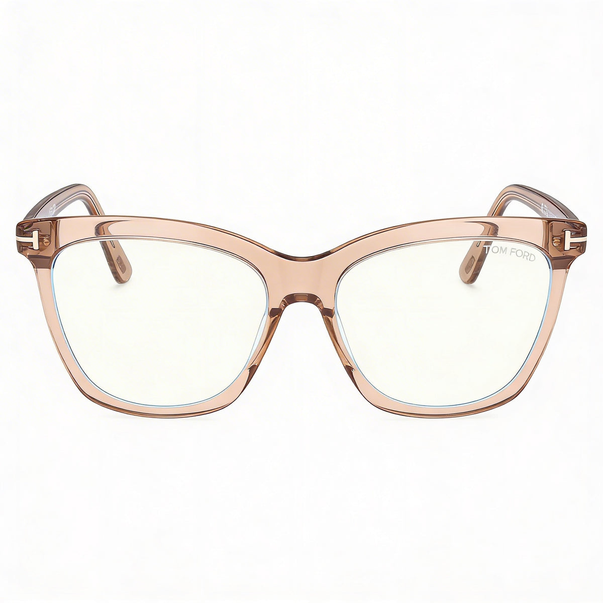 Gafas graduadas unisex Tom Ford Ft6042-b cuadradas en marrón claro brillante, Photo 2