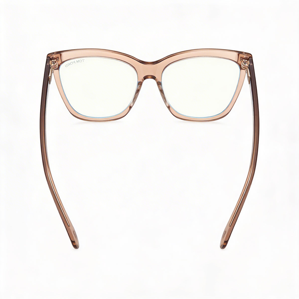 Gafas graduadas unisex Tom Ford Ft6042-b cuadradas en marrón claro brillante, Photo 3