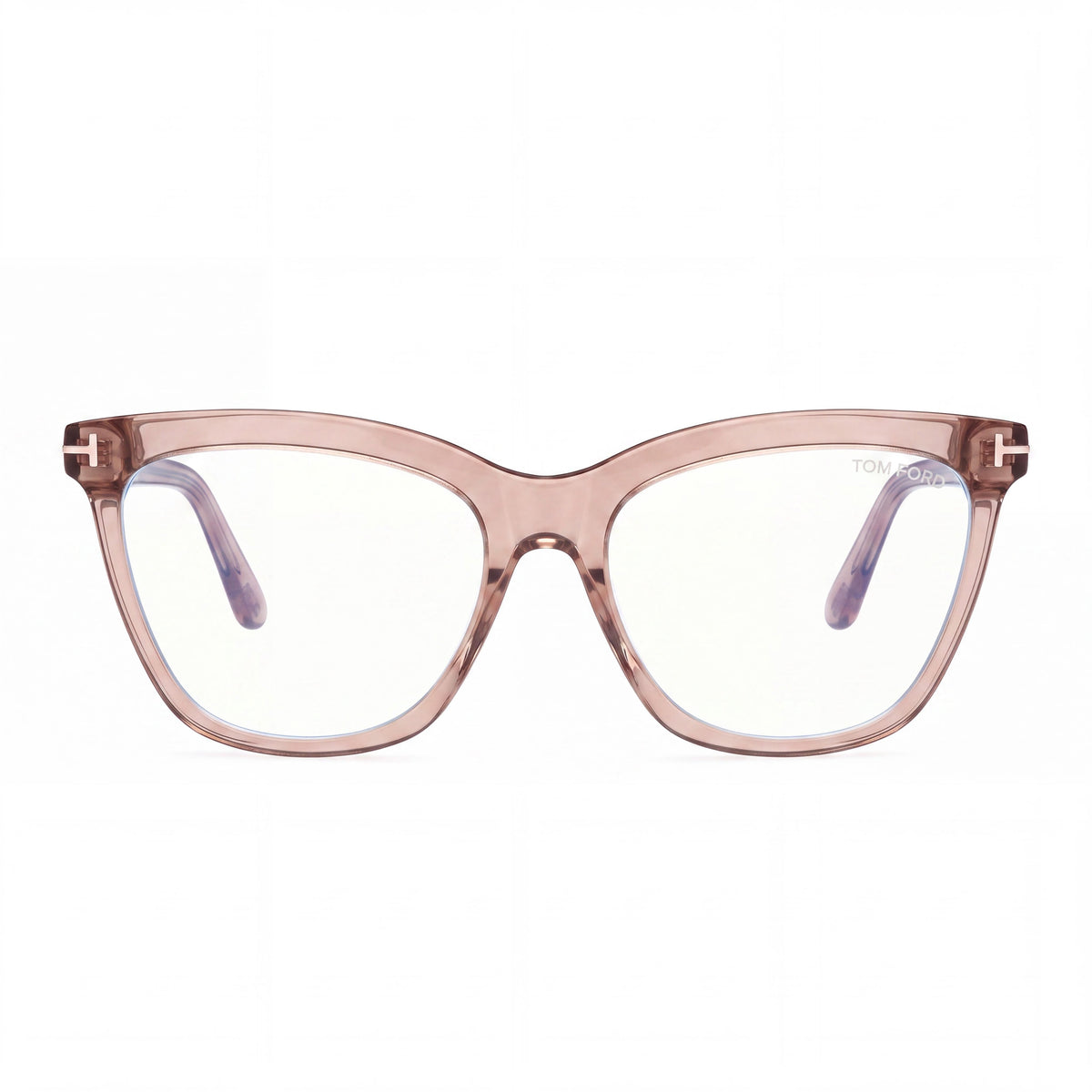 Tom Ford Ft6042-b Shiny Light Brown Cat Eye Eyeglasses Unisex, Photo 2