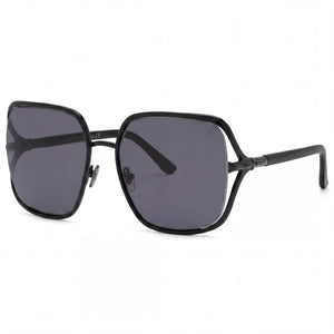 Tom Ford Goldie FT1092 Black Rectangle Sunglasses Unisex, Smoke lens
