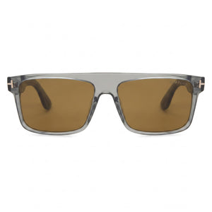 Tom Ford Rectangle Sunglasses Unisex — front view, Pantographed Plastic frame