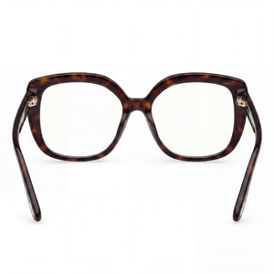 Tom Ford Butterfly Eyeglasses Unisex — side view, Havana Plastic temples