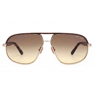 Tom Ford MAXWELL FT 1019 Aviator Sunglasses Unisex — front view, Metal frame