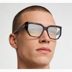 Tom Ford Rb4423d Rectangle Eyeglasses Men — side view, Black Acetate temples