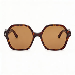 Tom Ford Romy Square Sunglasses Unisex — front view, Plastic frame