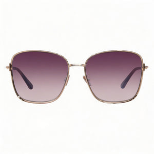 Tom Ford TF1029 Square Sunglasses for Women — front view, Metal frame