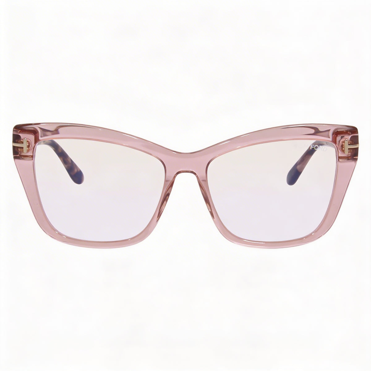 Tom Ford TF5826-B Shiny Transparent Rose Cat Eye Eyeglasses for Women, Photo 2