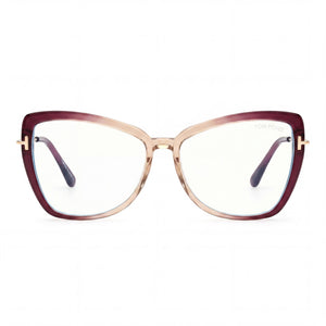 Tom Ford TF5882-B Butterfly Eyeglasses for Women — front view, Plastic