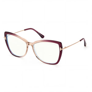 Tom Ford TF5882-B Violet/Gold Butterfly Eyeglasses for Women, Plastic frame
