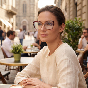 Tom Ford TF5882-B Violet/Gold Eyeglasses Women — lifestyle wear, fashion-forward daily accessory
