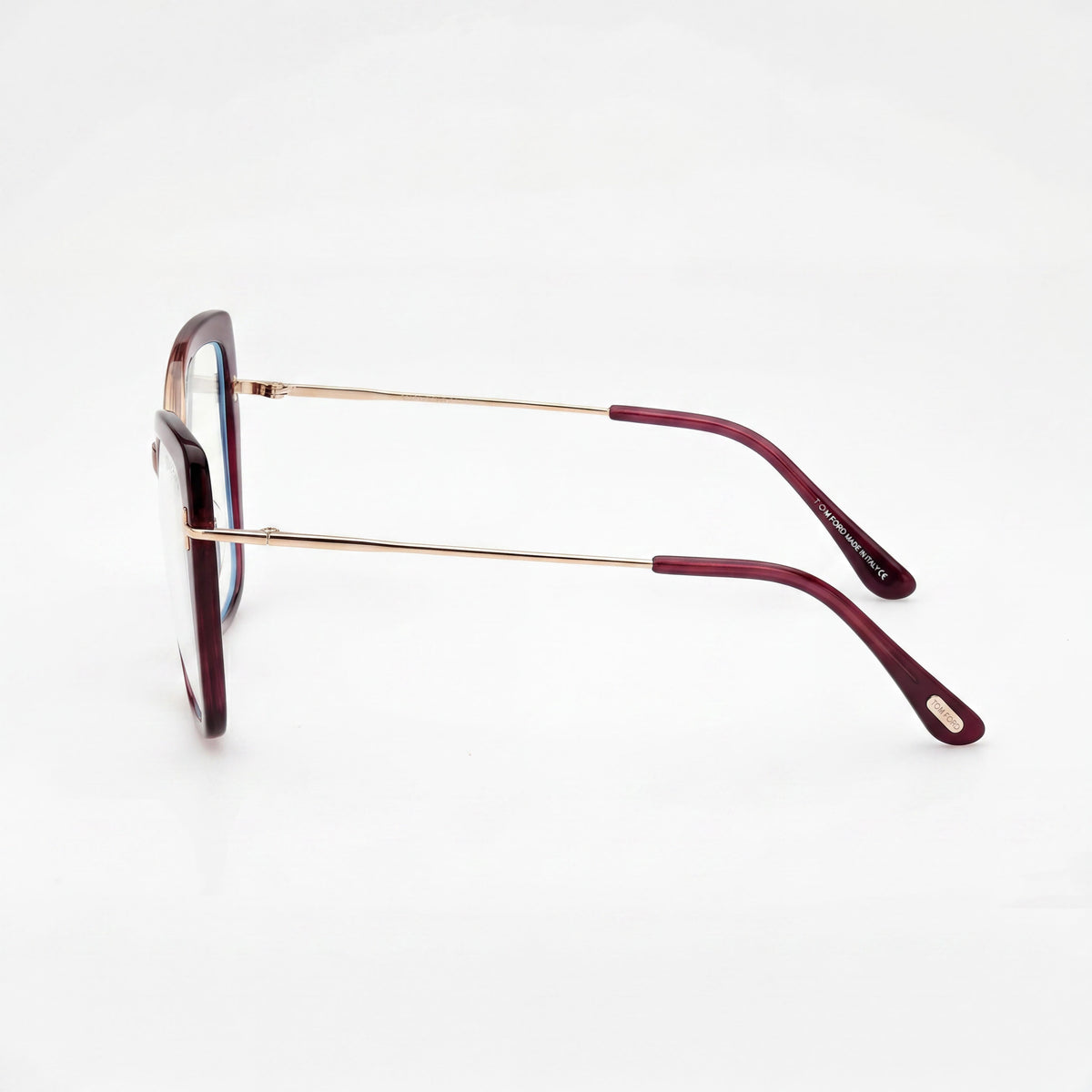 Gafas graduadas Tom Ford TF5882-B para mujer, forma de mariposa, color violeta/dorado, 55 mm, Photo 3