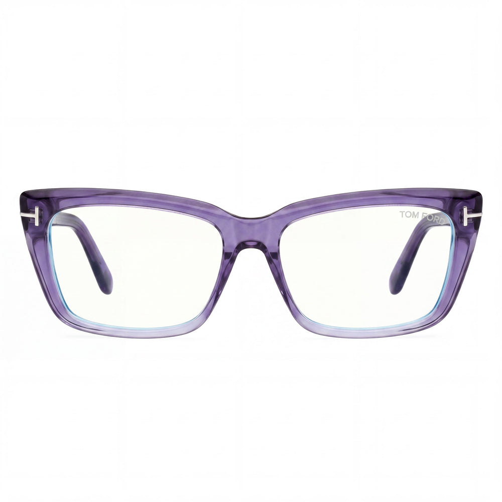 Tom Ford Rectangle Eyeglasses for Women — front view, Acetate