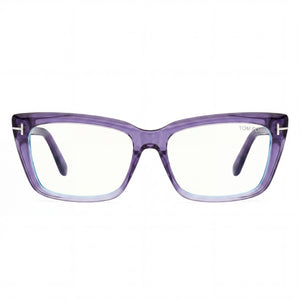 Tom Ford Rectangle Eyeglasses for Women — front view, Acetate