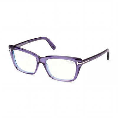 Tom Ford Violet Rectangle Eyeglasses for Women, Acetate frame